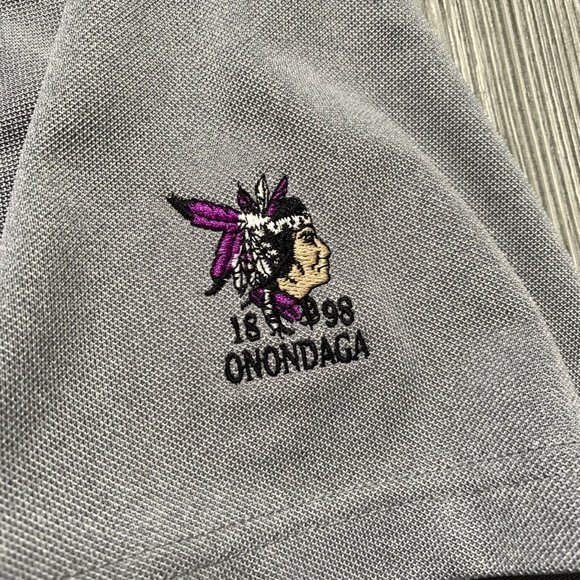 FootJoy Men’s Polo Shirt Size Large Gray Purple - Picture 3 of 4